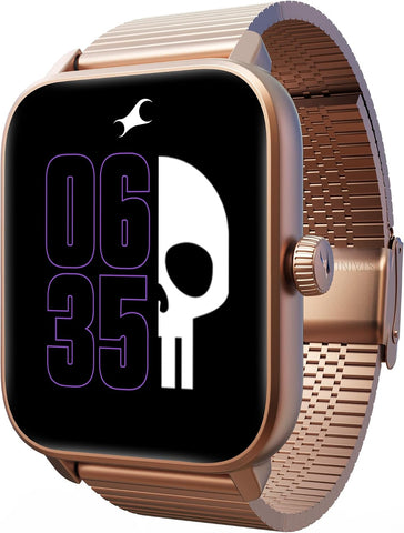 Fastrack Phantom Smart Watch|1.85" UltraVU Display| Functional Crown| SingleSync BT Calling|100+ Sports Modes|100+ Watchfaces|AI Voice Assistant|in-Built Games| Aluminium Case with Mesh Strap