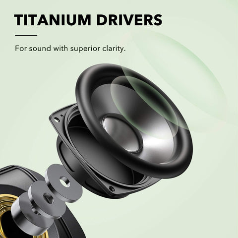 soundcore Anker Motion Boom Bluetooth Speaker with Titanium Audio Drivers, BassUp Technology, IPX7 Water Protection, 24h Battery, Ideal for Outdoors, Garden, Beach | 24H Playtime, App, Built-in Handle, Outdoor Speaker for Camping, Pool, Beach, Backyard