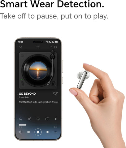 HONOR Earbuds 4 with AI Translation, 50dB Adaptive ANC, 46H Battery Life, Dual Drivers(11mm+6mm), 3-Mic AI Call Noise Reduction, IP54 Water Resistant, Pearl White