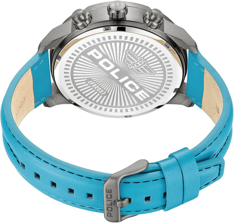 Huntley Watch For Men Grey Dial And Blue Leather Strap