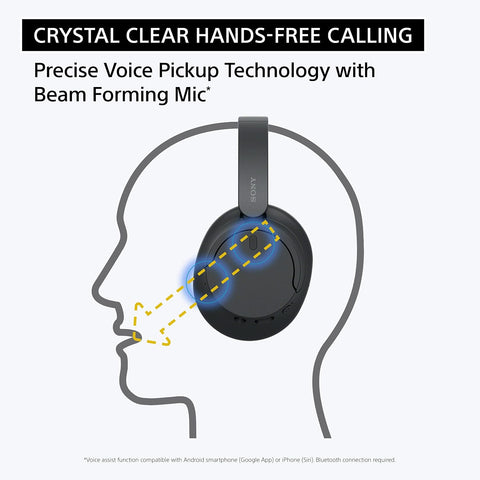 Sony WH-CH720N Wireless Noise Cancelling Headphones, 35 hours battery life, Clearer hands-free calling, Multipoint Connection, White, UAE Version - 1-Year warranty