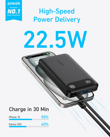 Anker Power Bank (10K, 22.5W) B2C - UN Black Iteration 1, A1257