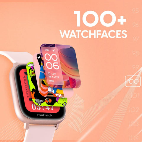Fastrack Reflex Vybe Smart Watch|1.5” HD Display|50+ Sports Modes|100+ Watchfaces|in-Built Game|BP Monitor|SpO2|Sleep Tracker|Custom Watchface|7 Day Battery|Camera & Music Control|IP68| Dark Black