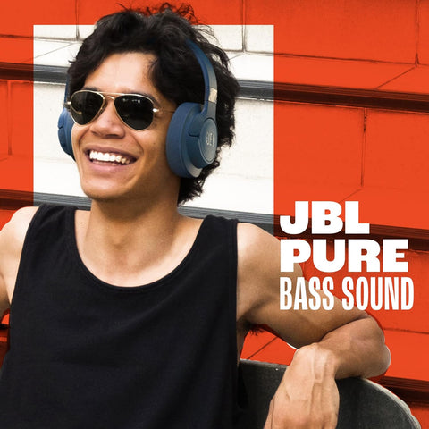 JBL Tune 720BT Wireless Over-Ear Headphones, Pure Bass Sound, Bluetooth 5.3, 76H Battery, Hands-Free Call, Multi-Point Connection, Foldable, Detachable Audio Cable - White, JBLT720BTWHT