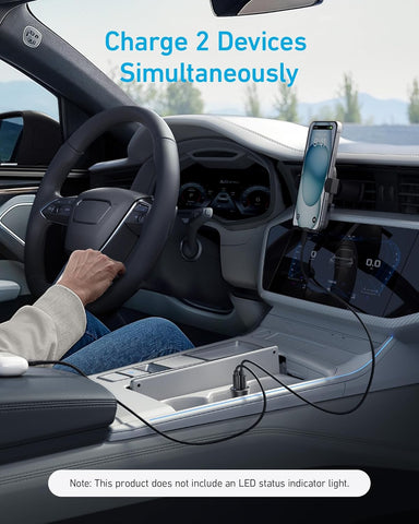 Anker USB-C Car Charger, 30W 2-Port Type-C Car Adapter,iPhone 17/16 /15/14 Series, Samsung Galaxy S26/S25/S24 Series, iPad Pro, AirPods, Huawei and More