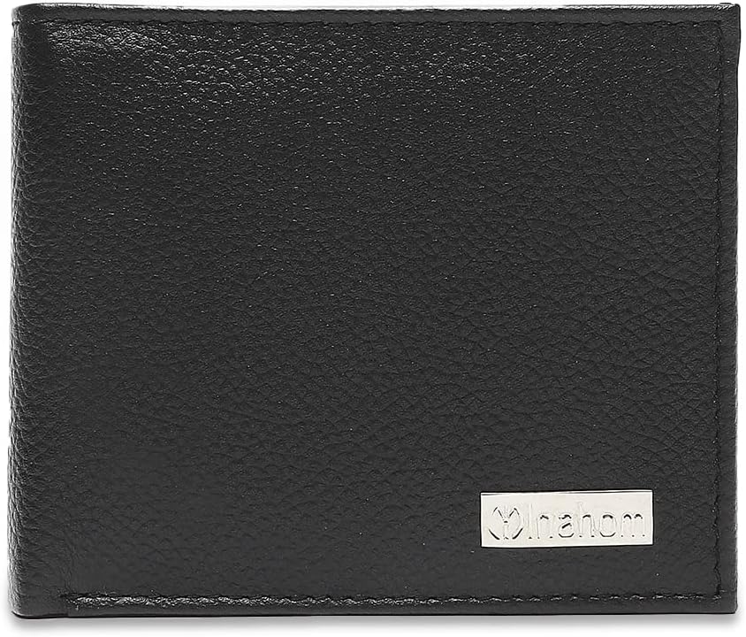Bi-Fold Organised Wallet Flat Nappa Genuine and Smooth Leather Upper IM2021XDA0007-001-Black