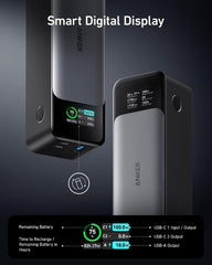 Anker 737 Power Bank (PowerCore 24K), 24,000mAh 3-Port Portable Charger with 140W Output, Smart Digital Display, Compatible with MacBook Pro/Air, iPhone 17/16 Series, Samsung, Huaiwei, Dell