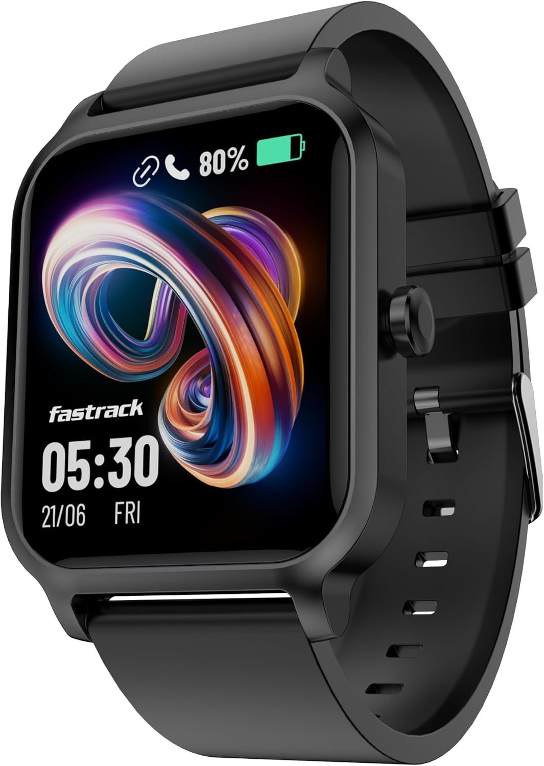 TITAN FASTRACK XTREME S1 1.96" AMOLED SQUARE RUGGED CROWN BT CALLING HEALTH SUITE AOD BLACK