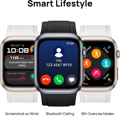 HUAWEI WATCH D2 Smartwatch, 1.82" AMOLED Touch display, Blood Pressure Monitoring, Slim Design, Bluetooth Calling, Compatible with iOS Android, 6 months HUAWEI care+, Black