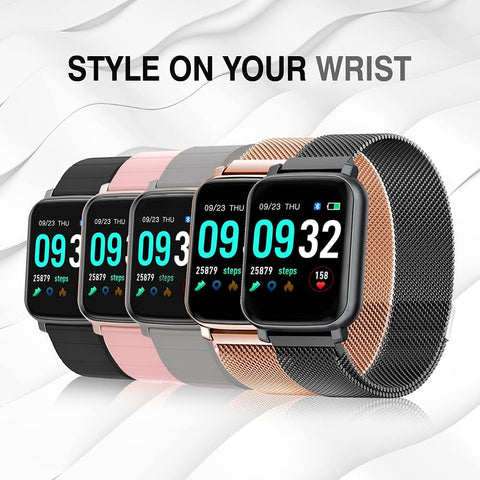 French Connection F1 Touch Screen Unisex Smartwatch with Heart Rate & Blood Pressure Monitoring, Pink, Strap