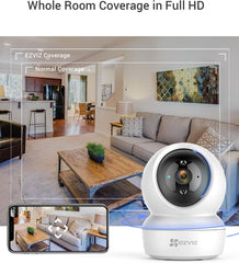 EZVIZ C6N Security Camera, 1080p CCTV Camera for Home, Wifi Indoor 360 Camera, Baby Monitor Surveillance Camera with Motion Detection, Smart Tracking, Two-Way Audio, Night Vision, Works With Alexa