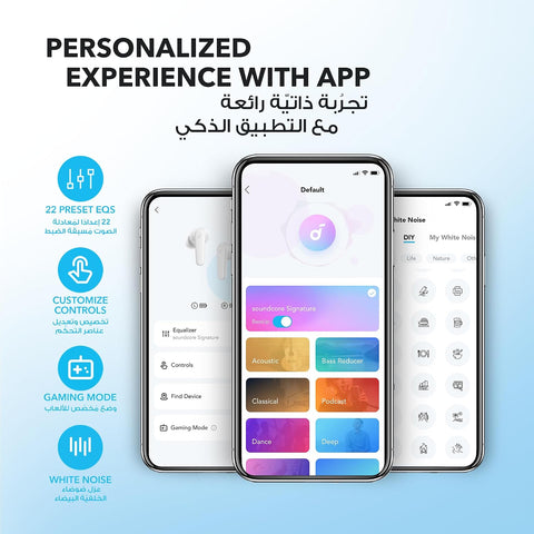 soundcore Anker P20i Bluetooth Earphones, 10mm Drivers with Big Bass True Wireless Earbuds, Bluetooth 5.3, 30H Playtime, IPX5, 2 Mics for AI Clear Calls, 22 Preset EQs, Customization via App (White)