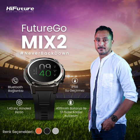 Hifuture FutureGo MIX2 Bluetooth Calling Smartwatch - Orange