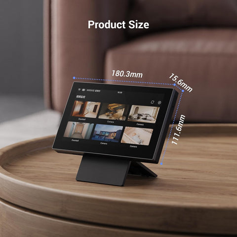 EZVIZ 7'' Wireless Security Monitor with Smart Touch Screen for Home System, 4600mAh Battery, 2.4GHz Wi-Fi, Two-Way Audio, Remote Control with APP, SD7