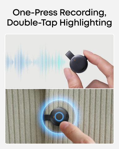 soundcore Work by Anker, Portable AI Voice Recorder,AI Note Taker, AI Transcription & Summarization, Cross - Meeting Summary, MFi Certified, Privacy Protection