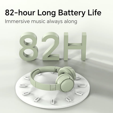 HONOR Choice Headphones Lite On-Ear Wireless Headphone with 40mm Deep Bass Driver, 82-Hour Battery Life, Dual-Device Connection, AI Call Noise Cancellation & Foldable Lightweight Design, Green