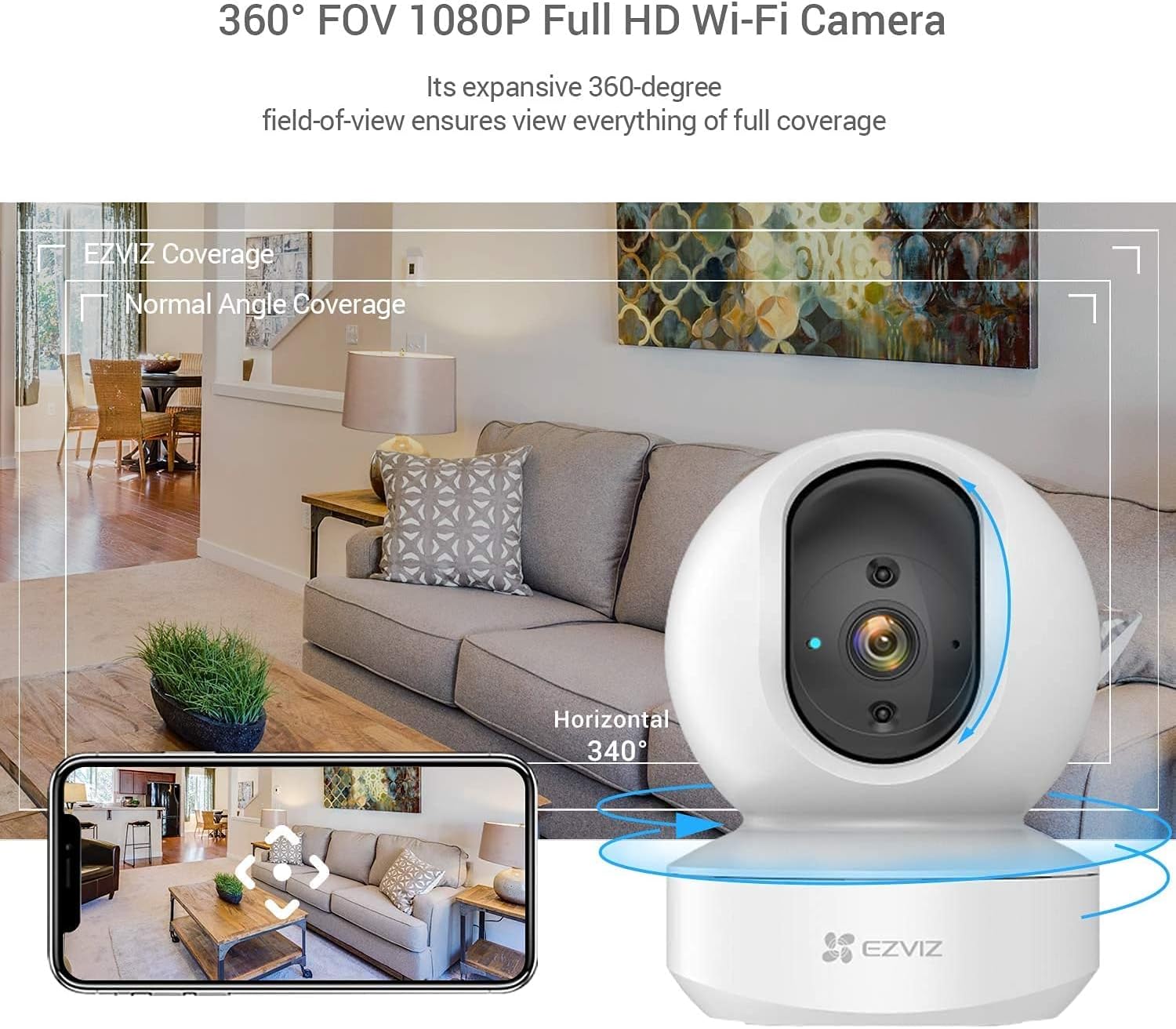 Hikvision (Ezviz) Smart Home Camera 4MP CS-TY1 Compatible Compitable with JK Vision BNC