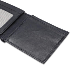Bi-Fold Organised Wallet Flat Nappa Genuine and Smooth Leather Upper IM2021XDA0004-400-Navy Blue