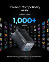 Anker 67W USB C Plug Prime GaN Wall Charger, 3-Port Compact and Foldable Fast PPS Charger, For MacBook Pro/Air, iPad Pro, iPhone17/16/15 Series, Galaxy S26 Series, Note20, Pixel, Apple Watch, and More