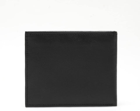 Bi-Fold Organised Wallet Flat Nappa Genuine and Smooth Leather Upper IM2021XDA0001-001-Black