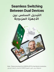 UGREEN HiTune P3 Wireless Earbuds, iPhone 16 Bluetooth 5.4 Earphones 12mm Drivers, 28H Playtime USB C Fast Charging, 2 Mics Noise Cancellation for Clear Call, IPX5 Waterproof, Dual-devices Connection