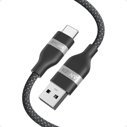 Anker Car Carplay USB to USB C Cable for iPhone17/16, Upcycled Braided USB A to USB C Car Charger Cord for Samsung Note20 and More (USB 2.0, 3FT)