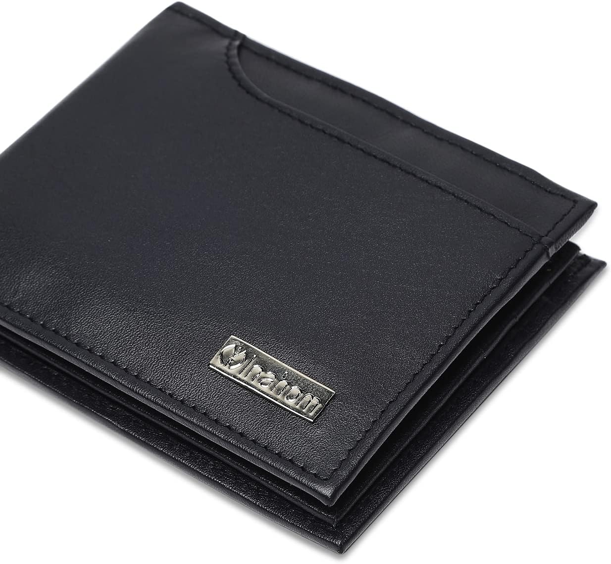 Bi-Fold Organised Wallet Flat Nappa Genuine and Smooth Leather Upper IM2021XDA0002-400-Navy Blue