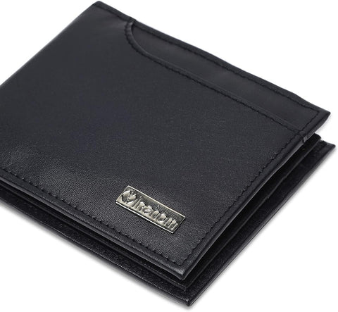 Bi-Fold Organised Wallet Flat Nappa Genuine and Smooth Leather Upper IM2021XDA0002-400-Navy Blue