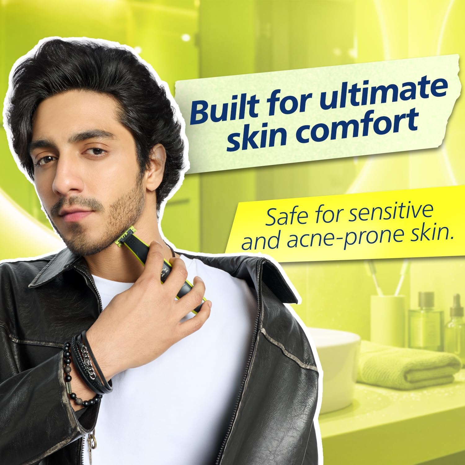 Philips OneBlade Turbo2X QP2724/10 Hybrid Trim, Edge, Dual Protech Tech Shaving Suitable for all skin types and hair thickness