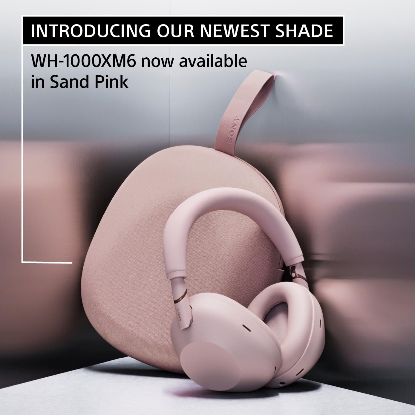 Sony WH-1000XM6 The Best Noise Canceling Wireless Headphones, HD NC Processor QN3, 12 Microphones, Adaptive NC Optimizer, Mastered by Engineers, Studio-Quality, 30-Hour Battery, Sand Pink (2026 Color)