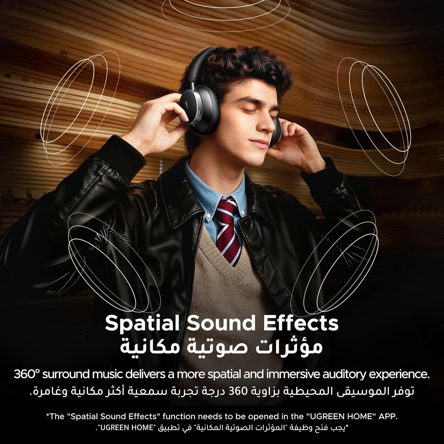 UGREEN Hitune Max6 Over-ear Headphones Wireless Active Noise Cancelling | 120H Ultra Long Battery Life, Hi-Res Audio, Bluetooth 6.0 Stable Connecting, Gaming Headset with Mic, Clear Calls, Custom EQ