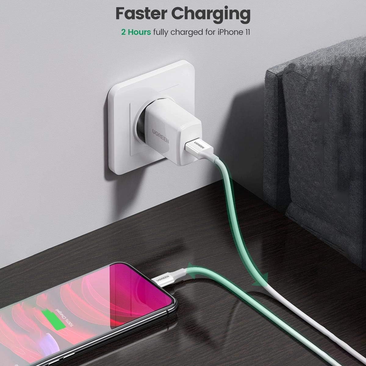 UGreen Usb-A To Lightning Cable 2M Black