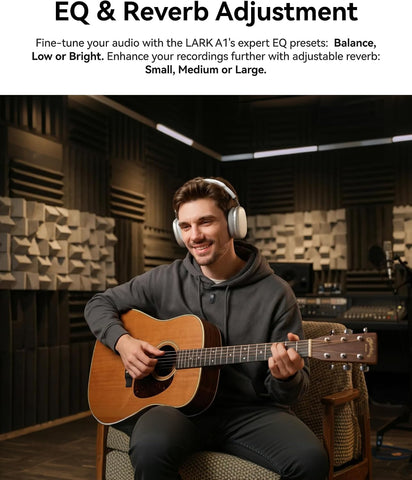 Hollyland LARK A1 DUO Type-C Version Wireless Microphone for iPhone 15/16 & Android, Pure Sound, 3-Level Intelligent Noise Cancellation, Magnetic Mini Microphone for Vlogging, YouTube, Podcast, TikTok