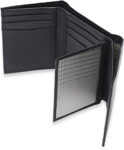 Tri-Fold Organised Wallet Flat Nappa Genuine and Smooth Leather Upper IM2021XDA0006-400-Navy Blue