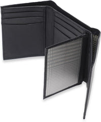 Tri-Fold Organised Wallet Flat Nappa Genuine and Smooth Leather Upper IM2021XDA0006-400-Navy Blue