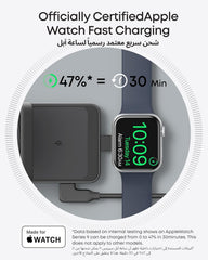 Anker MagSafe Charger Compatible, MagGo 3-in-1 Wireless Charging Station, Qi2 Certified 15W Wireless Stand, Apple Watch Charger for MagSafe, For iPhone 17/16/15, AirPods (40W USB C Charger Included)