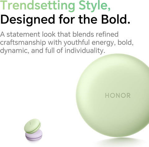 HONOR Earbuds A Pro Wireless Earbuds with 49dB Active Noise Cancellation, 12.4mm Large Driver, Up to 42H Battery, Bluetooth 5.3, AI Call Noise Reduction, IP54 Water Resistant, Green
