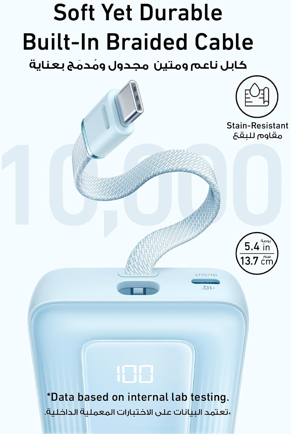 Anker Zolo Power Bank, 20,000mAh 30W High-Speed Portable Charger with Built-In USB-C Cable, Battery Pack For iPhone 17/17 Air/17 Pro/17 Pro Max/16 Series, Galaxy, and More (Black, 20000 mAh)