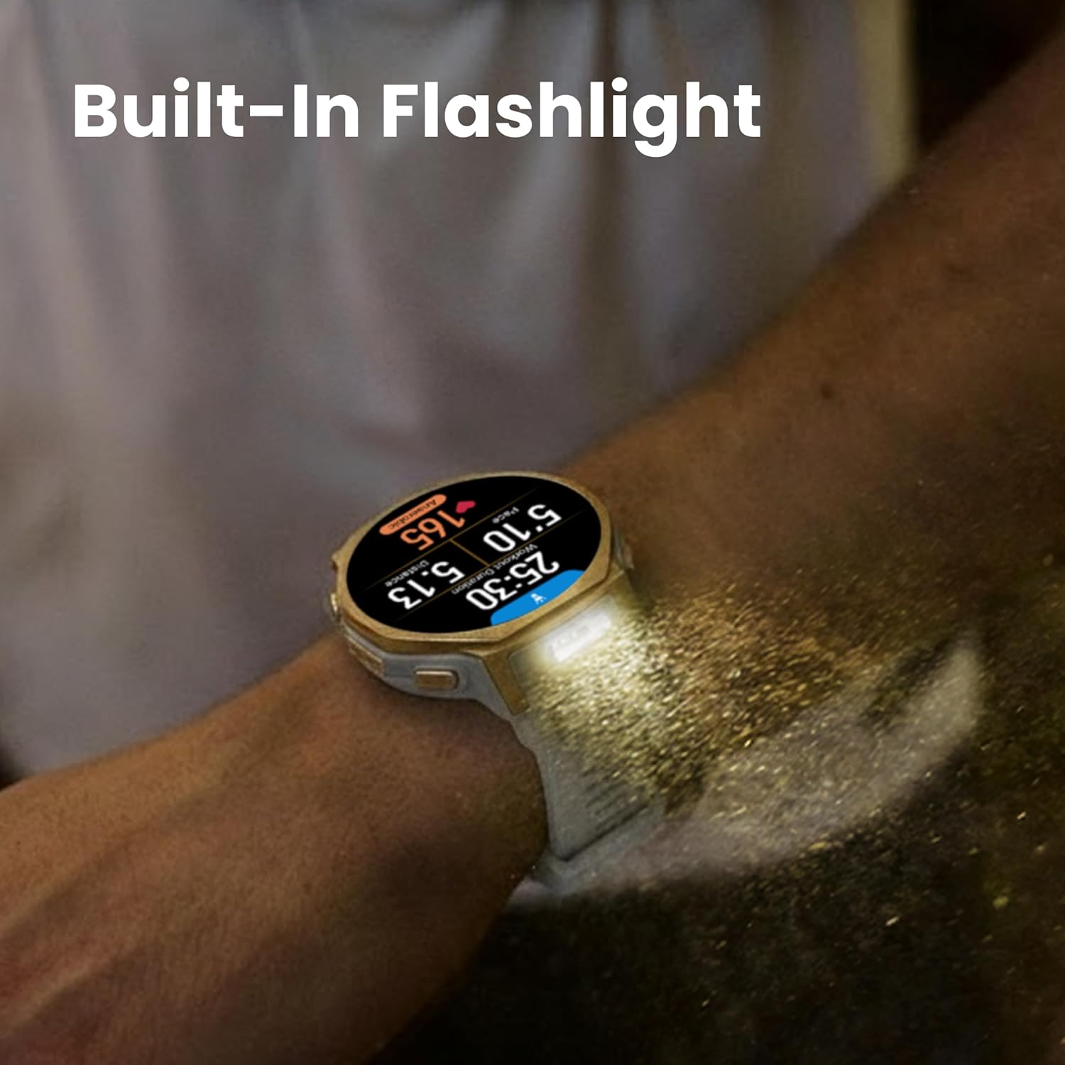 Amazfit T-Rex 3 Pro Outdoor Smartwatch 44 mm/48 mm Sapphire AMOLED Display, Titanium Bezel, Dual Band GPS, Offline Maps, 25 Day Battery, Integrated Torch, 10 ATM, 180+ Sports Modes for Android