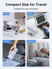 UGREEN GaN 6-in-1 Surge Protector Power Strip with PD30W USB-C (2A1C), Overload/Short-Circuit/Overheat Protection Extension Cord with 3 AC Outlet, UK Plugs with 2M Lead for Home Office Travel, etc