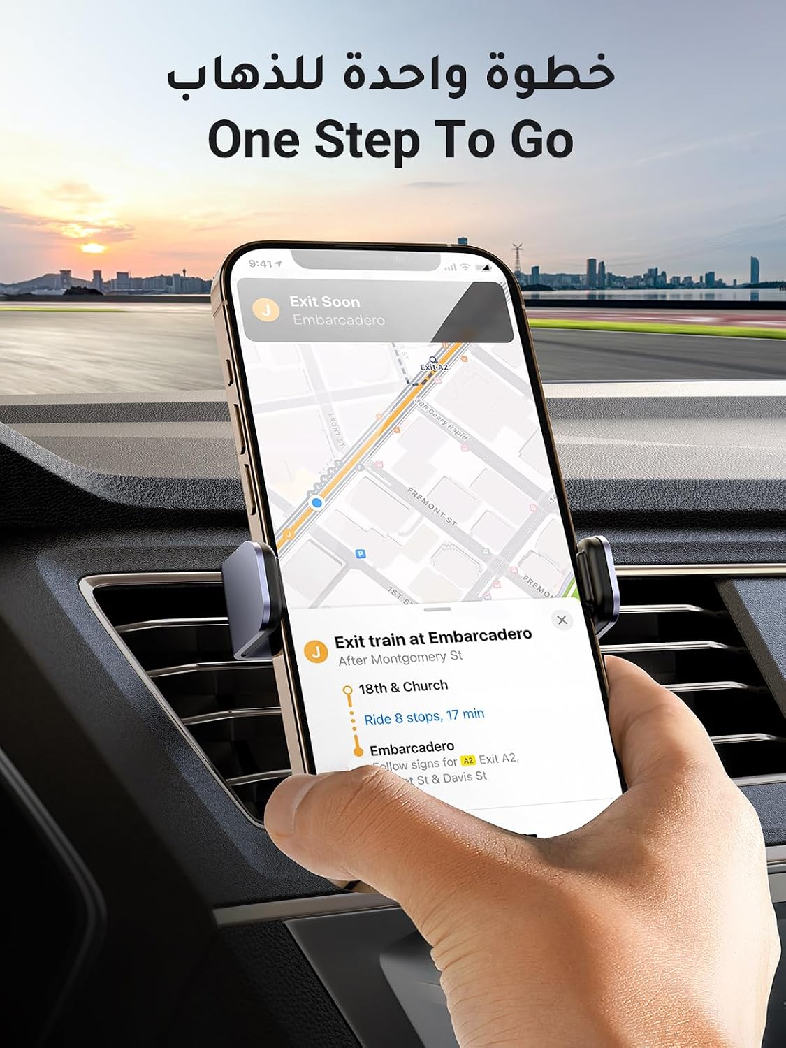 UGREEN Car Phone Holder Car Mount 360° Rotatable Stable and Won't Fall Off