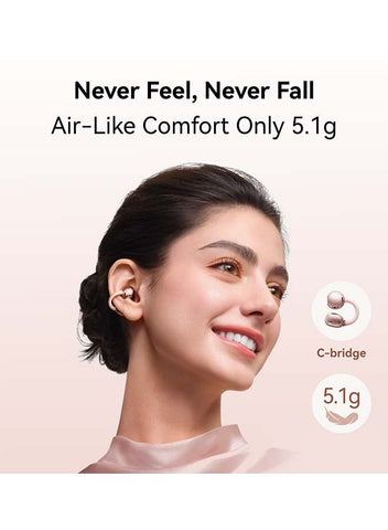 HUAWEI FreeClip 2 Wireless Earphones, Bluetooth Earbuds, Airy C-bridge Design, Adaptive Open-ear Listening, Crystal-clear Calls, 38 Hours Long Battery Life, Compatible with iOS & Android, IP57, Black | Best Price UAE | Dubai, Abu Dhabi