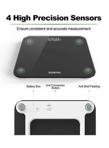 RENPHO RENPHO Digital Bathroom Scales for Body Weight-BG260R-BK-N | Best Price UAE | Dubai, Abu Dhabi