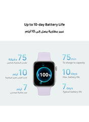 HUAWEI Watch FIT4 Smart Watch, 1.82” Display, 100+ Sports modes, Fitness and Sleep Tracker, Heart Rate Monitor, Emotional Wellbeing Assistant, up to 10-Day Battery Life, iOS & Android Purple | Best Price UAE | Dubai, Abu Dhabi