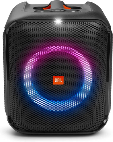 JBL Partybox Ultimate Massive party speaker with powerful sound, multi-dimensional lightshow, and splashproof design.