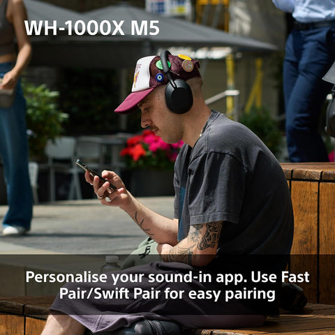 Sony WH-1000XM5 Wireless Noise Cancelling Headphones (30h Battery, Touch Sensor, Quick Charge Function, Optimised for Amazon Alexa, Headset with Microphone) Midnight Blue, Blue