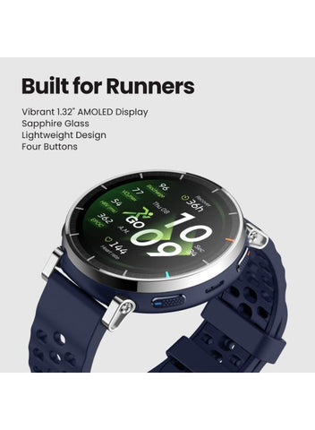 365 mAh Amazfit Active 3 Premium GPS Running Smart Watch, 1.32" AMOLED Sapphire Display, 12-Day Battery, 4GB Storage, Offline Maps, 170+ Workout Modes, 5 ATM, Heart Rate & Fitness Tracker for Android & iPhone Aero White Aero White