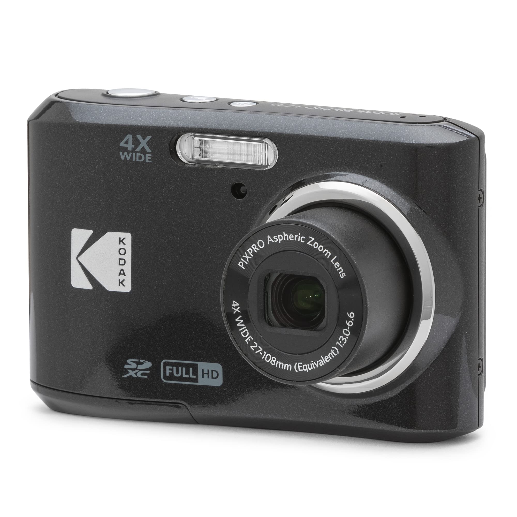 KODAK Compact Cameras - FZ45 RD - 4x CMOS - AA Batteries | 16MP Sensor, 2.7 LCD, Full HD 1080p Video, Uses 2×aa Batteries