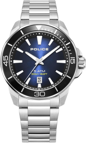 Police Thornton Gents Analog Watch With Stainless Steel Bracelet