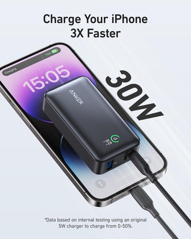 Anker 30W PD 10000mAh Power Bank with Built-in Cable